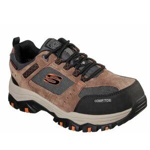 Skechers Men's Brown Composite Toe Electrical Hazard Waterproof Sneaker 77183W